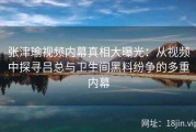 张津瑜视频内幕真相大曝光：从视频中探寻吕总与卫生间黑料纷争的多重内幕