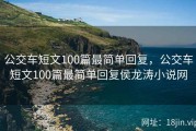 公交车短文100篇最简单回复，公交车短文100篇最简单回复侯龙涛小说网