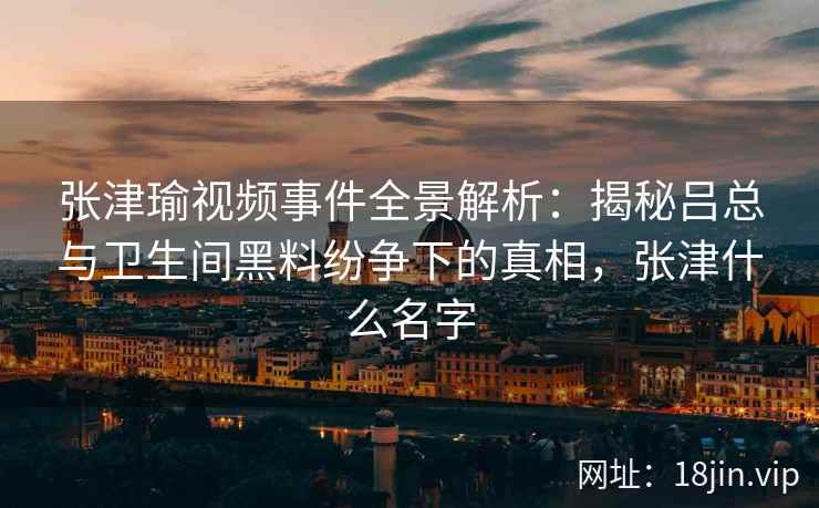 张津瑜视频事件全景解析：揭秘吕总与卫生间黑料纷争下的真相，张津什么名字