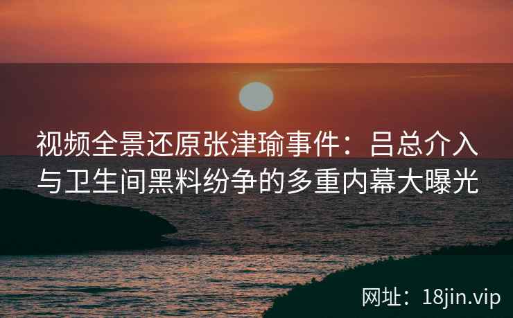 视频全景还原张津瑜事件：吕总介入与卫生间黑料纷争的多重内幕大曝光